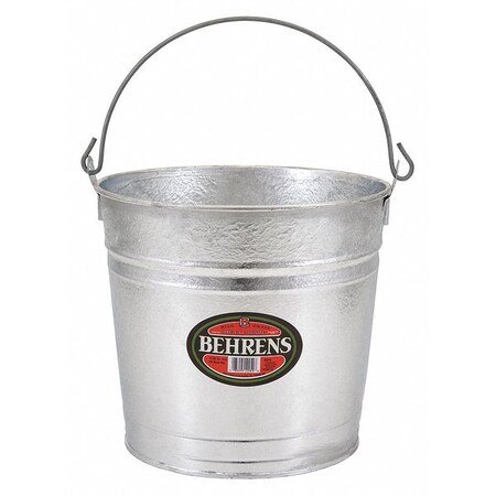 Behrens Round Pail, Silver, Steel B514