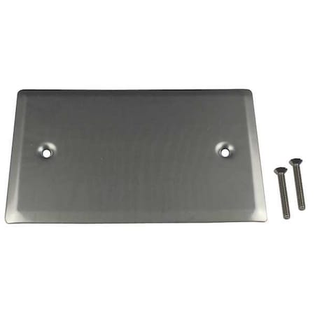 Calbrite Box Cover, Square Box Type, 1 Gang, Stainless Steel, Blank Cover Type S607BLPLTS