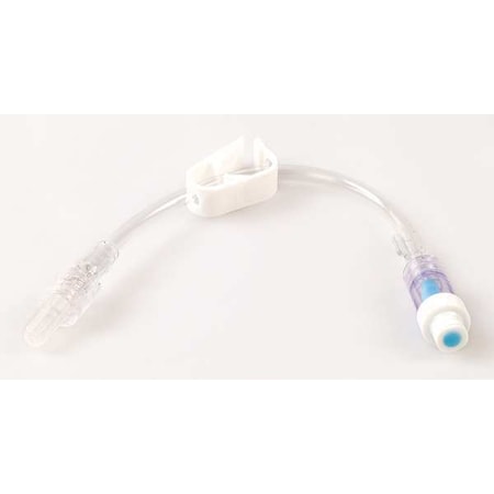 Medsource IV Extension Set, PVC, 7 in L, 1/2 in W, Clear, White MS-83091