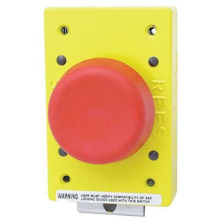 Rees Emergency Stop Push Button, Mushroom Head, Momentary Action, Not Applicable Release, Red 02182-002