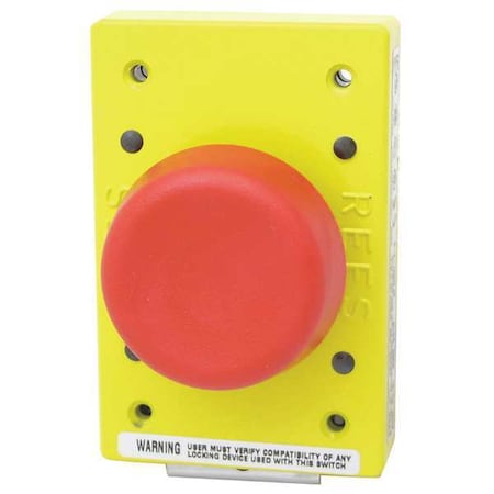Rees Emergency Stop Push Button, Mushroom Head, Momentary Action, Not Applicable Release, Red 02182-202