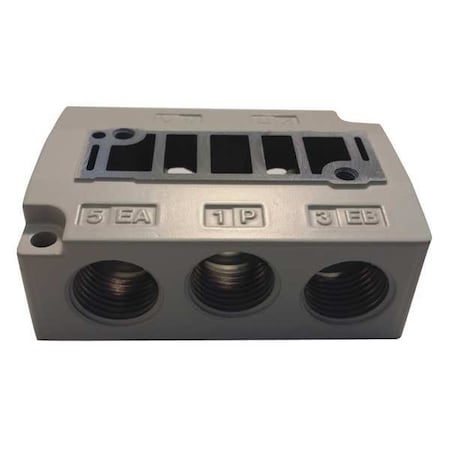 Smc Sub-Plate, 3/8 in. NPT, 1.4 Cv SY7000-27-2T