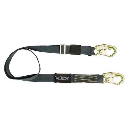 Falltech Condor Restraint Lanyard, 6 ft. Length, Snap Hook, Steel, 1 Leg(s), 425 lb. Weight Capacity 8209WT