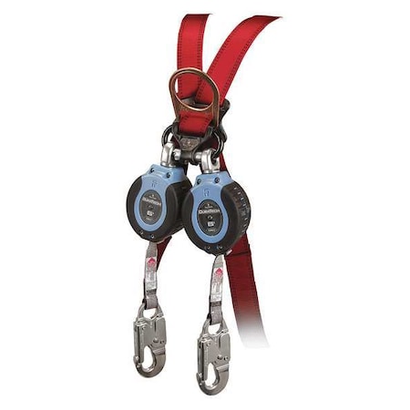 Falltech Titan(TM) Self-Retracting Lifeline, 6 ft. Length, Carabiner, Steel, 2 Leg(s) 82706TB4