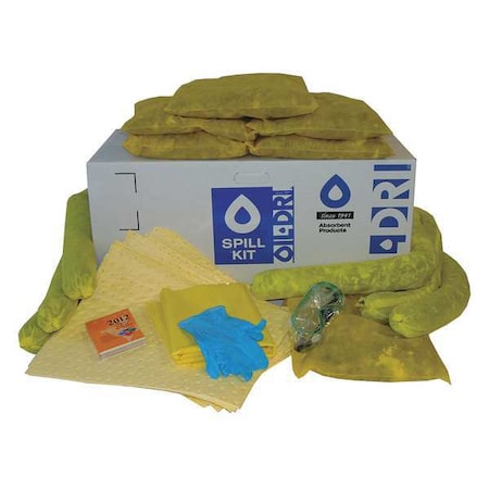 Oil-Dri Spill Kit, 20 gal Volume Absorbed per Kit, 30 gal Capacity, Box, Brown L90730RG