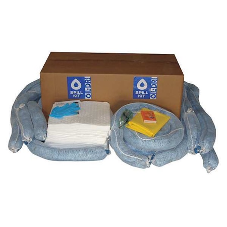 Oil-Dri Spill Kit, 78 gal Volume Absorbed per Kit, 95 gal Capacity, Box, Brown L90943RG