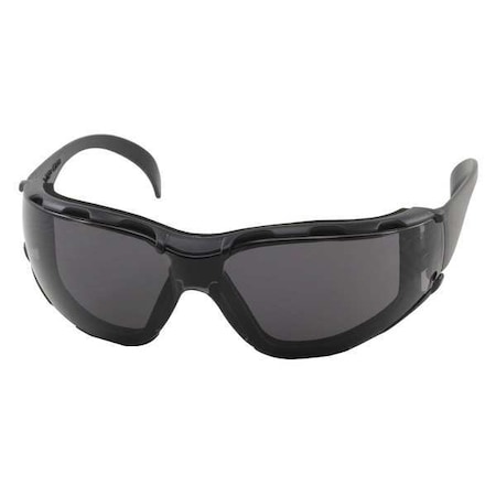 Bouton Optical Z12F, Safety Glasses, Anti-Fog & Anti-Scratch, Gray Lens, Black Frame, Frameless 250-01-F021