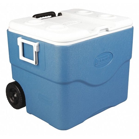 Coleman Wheeled Chest Cooler, 75 qt, Blue, White 3000001733