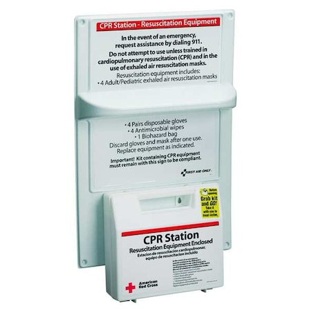 First Aid Only CPR Station, Plastic Box, 20 Components, 1 People Served 9145-RC