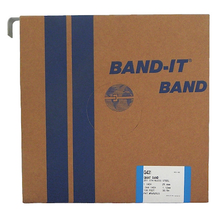 Band-It Giant Band, 201Ss 1X0.044 RL/100Ft G43199
