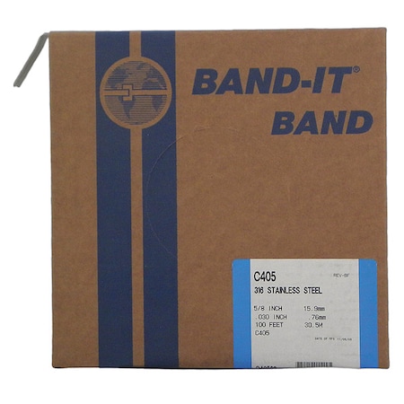 Band-It Band, 316Ss, 5/8 X 0.030 X 100 RL/100Ft C40599