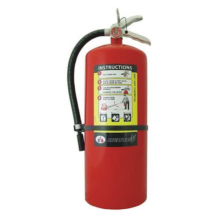 Badger Fire Extinguisher, 18 lb Capacity, Class ABC , UL Rating6A:80B:C , Monoammonium Phosphate ADV-20