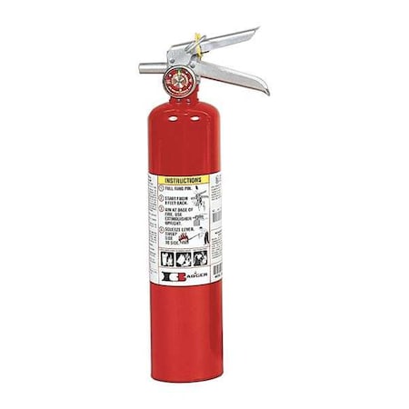 Badger Fire Extinguisher, 2.5 lb Capacity, Class ABC , UL Rating1A:10B:C , Monoammonium Phosphate 250MB-1
