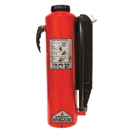 Badger Fire Extinguisher, 22 lb Capacity, Class BC , UL Rating80B:C , Carbon Dioxide B-20-PK