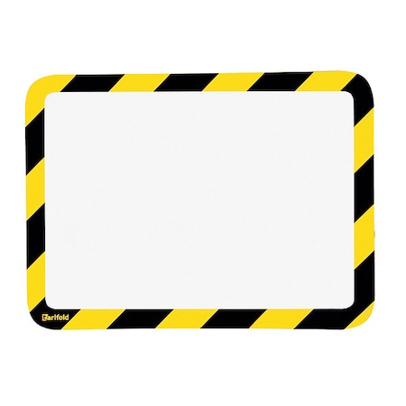 Tarifold Sign Holder, Yellow/Black, Magnetic, PK2 P194944