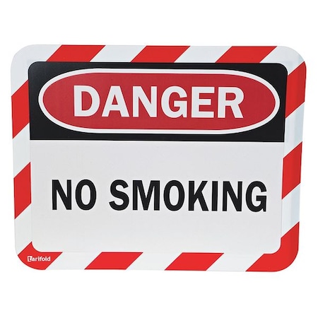 Tarifold Sign Holder, Magntc, Danger No Smoking, PK2 P194943NS