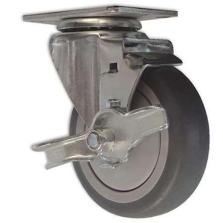 Snap-Loc Caster 4 In., Swivel/Brake, 375 lb SLAC4SB