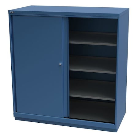Lista Shelving Base Storage Cabinet, 59-1/2 in H, 56-1/2 in W, 28-1/2 in D, No Handle, Keyed, Bright Blue XSDWSD1350BB