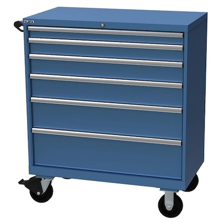 LISTA Modular Drawer Cabinet, 40 1/4 in W, 47 1/2 in H, 22 1/2 in D, Bright Blue XSHS0900-0603MBB