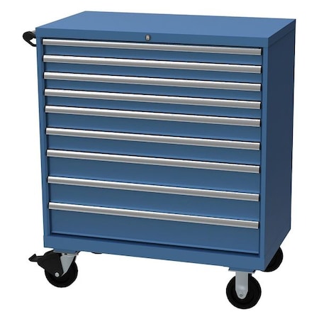 LISTA Modular Drawer Cabinet, 40 1/4 in W, 47 1/2 in H, 22 1/2 in D, Bright Blue XSHS0900-0903MBB
