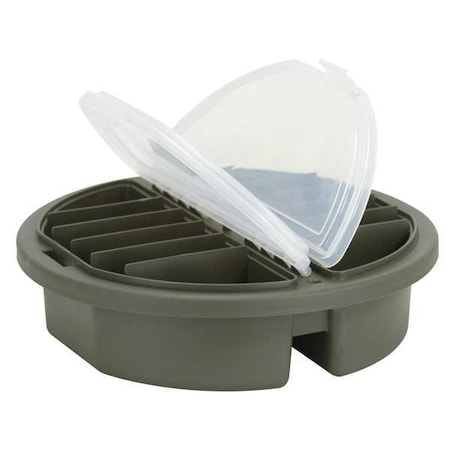 PLANO Bucket Top Compartment Box with 18 compartments, Plastic, 3 3/4 in H x 12 in W 725-001