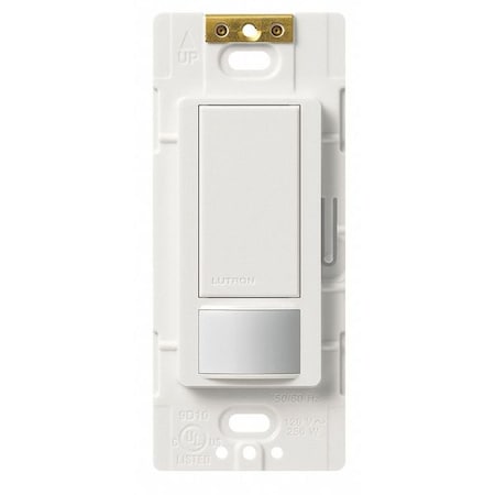 Lutron Wall Mount Sensor, Occupancy, Photocell, Vacancy, Hard Wired, White, 900 sq ft, Fluorescent, Halogen, Incandescent, LED MS-OPS6M2-DV-WH