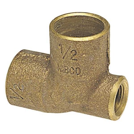 Nibco Baseboard Tee, Cast Bronze, C x F x C 705 1X1/8X1