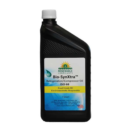 Renewable Lubricants Compressor Oil, 1 qt, ISO 68 87851
