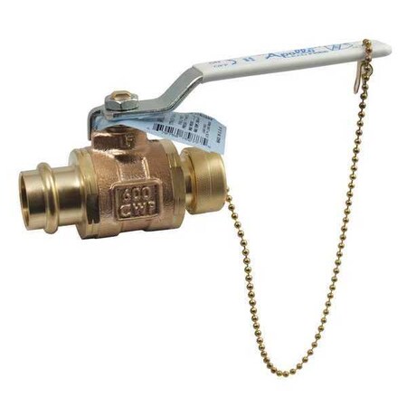 Apollo Valves 3/4" Press x Hose Cap Bronze Ball Valve Inline 77WLF104HC