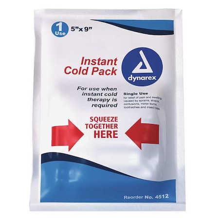 Dynarex Instant Cold Pack, White, 5inL x 9inW, PK24 4512