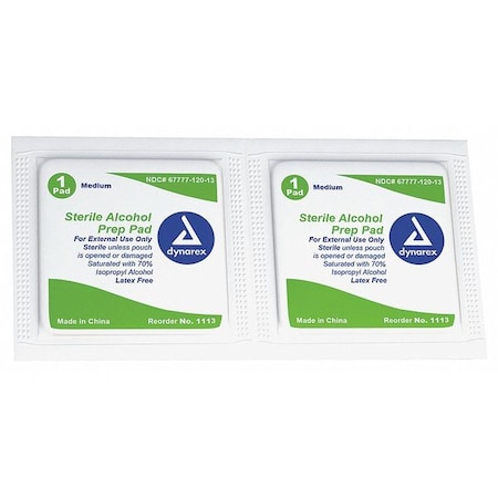 Dynarex Alcohol Pads, Antiseptics, PK2000 1113