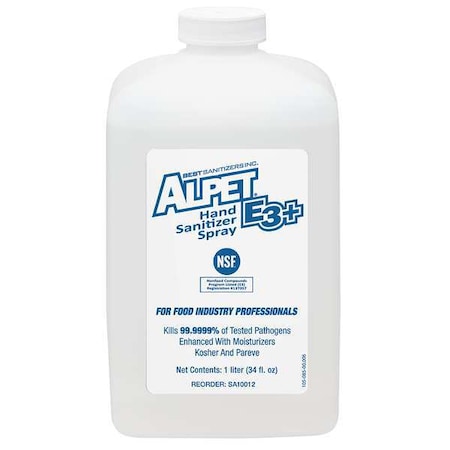 Best Sanitizers Hand Sanitizer, 1L, PK6 SA10012