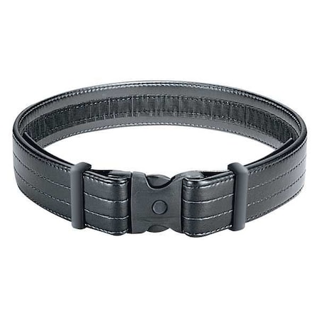 Uncle Mikes Duty Belt, Nylon, Black, S, Buckle, Hook-and-Loop 70761