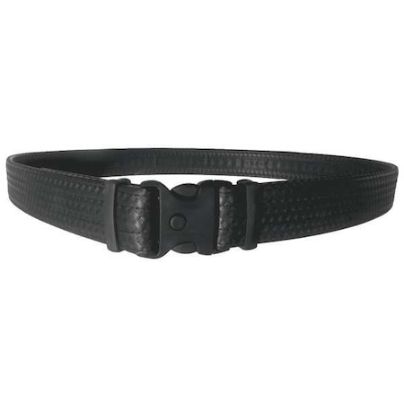 Uncle Mikes Duty Belt, Nylon, Black, XL, Buckle, Hook-and-Loop 70951