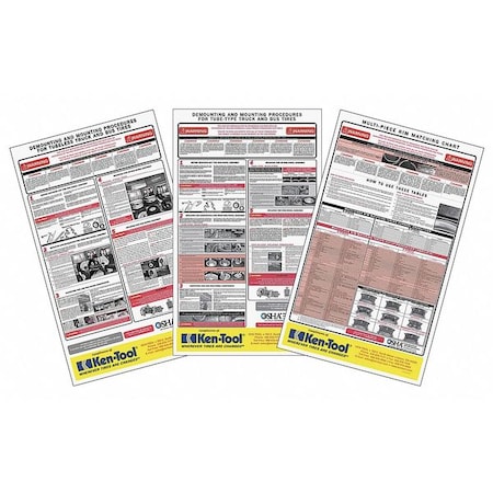 Ken-Tool OSHA Tire Service Charts Kits 39998