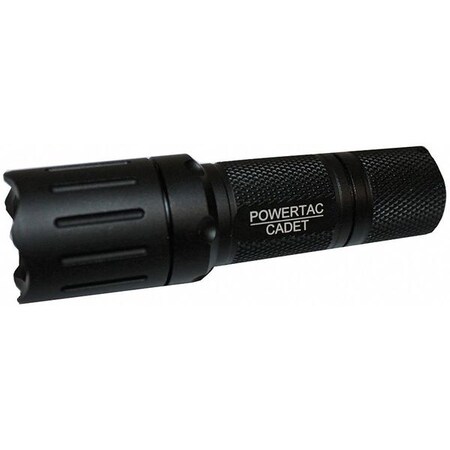 Powertac Black Rechargeable Led Tactical Handheld Flashlight, 300 lm CADET