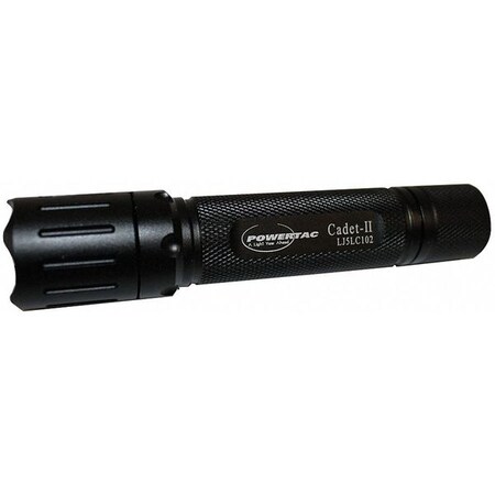 Powertac Black Rechargeable Led Tactical Handheld Flashlight, 400 lm CADET II