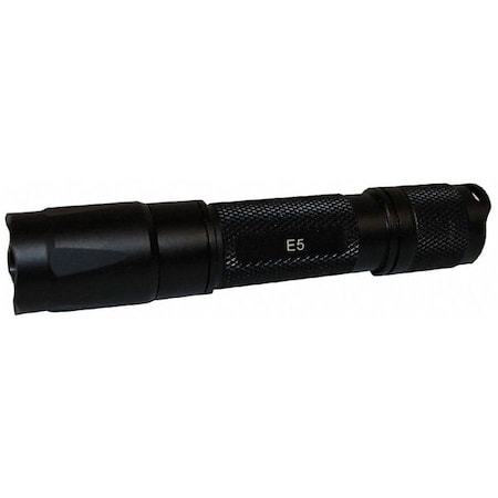 Powertac Black Rechargeable Led Tactical Handheld Flashlight, CR123A, 980 lm E5