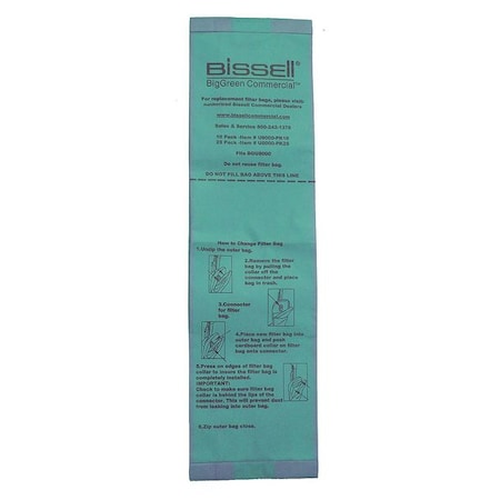 Bissell Commercial Vacuum Bag, 25 PK U8000-PK25