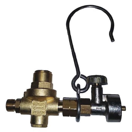 Sievert Preset Regulator, Propane, Single Stage, 0.885"-14 Inlet, 9/16"-18 Outlet, 27 psi 3091-33