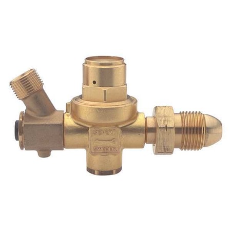 Sievert Preset Regulator, Propane, Single Stage, 0.885"-14 Inlet, 9/16"-18 Outlet, 28 psi 3099-73
