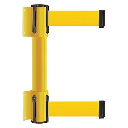 Tensabarrier Belt Barrier, Yellow, 7 1/2 ft Length, 16 1/2 in Post Height, No Legend 896T2-35-STD-Y5X-C