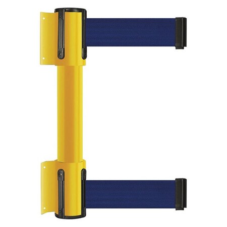 Tensabarrier Belt Barrier, Yellow, 13 ft Length, 16 1/2 in Post Height, No Legend 896T2-35-MAX-L5X-C