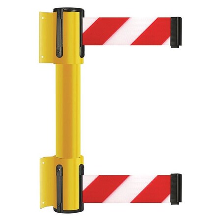 Tensabarrier Belt Barrier, Yellow, 13 ft Length, 16 1/2 in Post Height, No Legend 896T2-35-MAX-D3X-C
