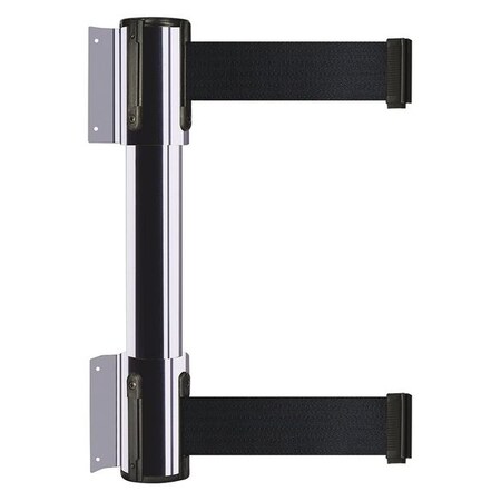 Tensabarrier Belt Barrier, Polished Chrome, 13 ft Length, 16 1/2 in Post Height, No Legend 896T2-1P-MAX-B9X-C