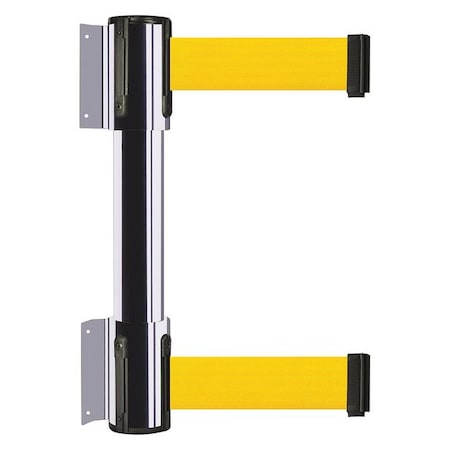 Tensabarrier Belt Barrier, Polished Chrome, 13 ft Length, 16 1/2 in Post Height, No Legend 896T2-1P-MAX-Y5X-C