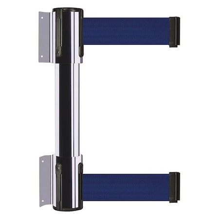 Tensabarrier Belt Barrier, Polished Chrome, 13 ft Length, 16 1/2 in Post Height, No Legend 896T2-1P-MAX-L5X-C