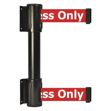 Tensabarrier Belt Barrier, Black, 13 ft Length, 16 1/2 in Post Height, Authorized Access Only 896T2-33-MAX-RAX-C