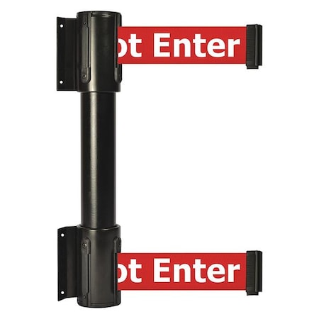 Tensabarrier Belt Barrier, Black, 7 1/2 ft Length, 16 1/2 in Post Height, Danger Do Not Enter 896T2-33-STD-RIX-C