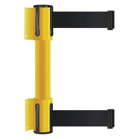 Tensabarrier Belt Barrier, Yellow, 13 ft Length, 16 1/2 in Post Height, No Legend 896T2-35-MAX-B9X-C
